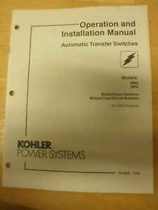 kohler m340 manual